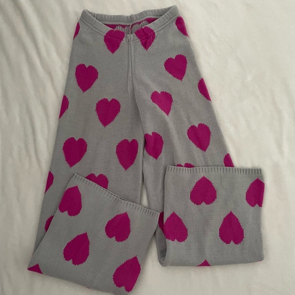 Nasty Gal Pink Heart Knit Sweatpants - Picture 5 of 6
